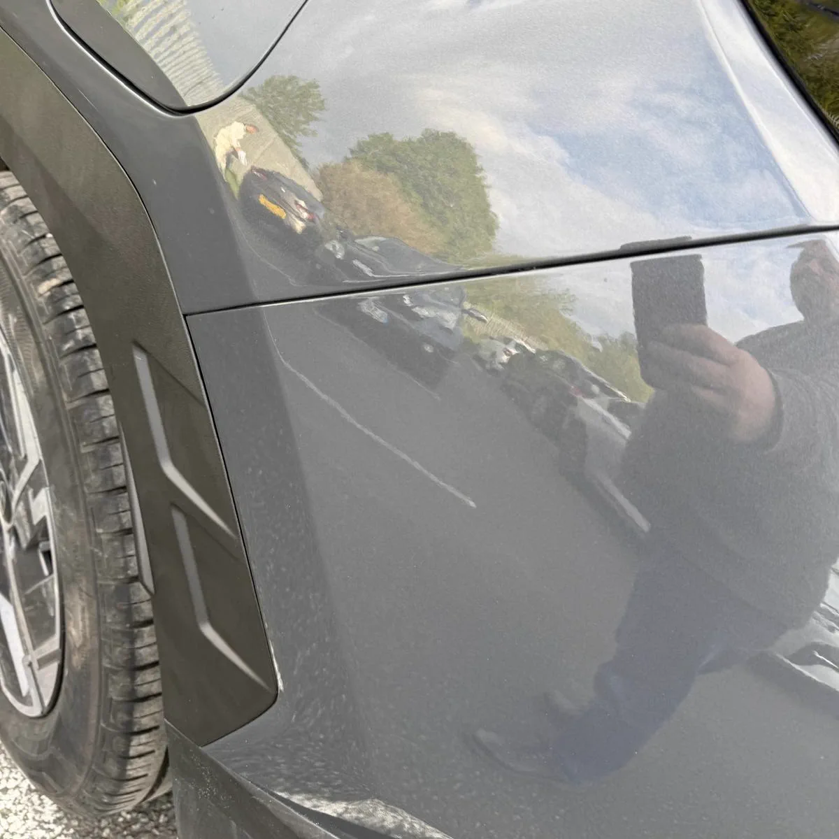 Hyundai bumper corner repair after repair
