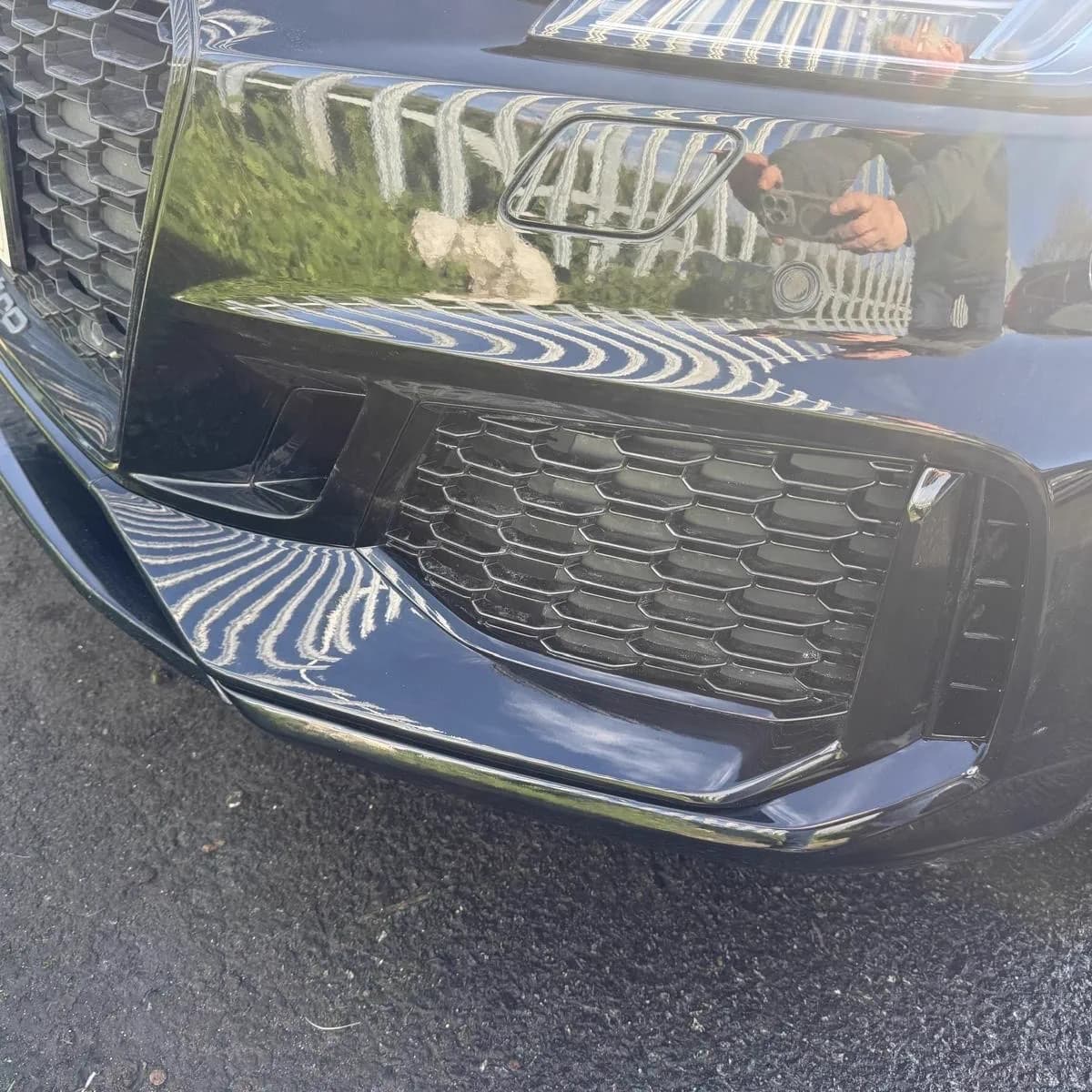 Front bumper after a professional scuff and paint repair