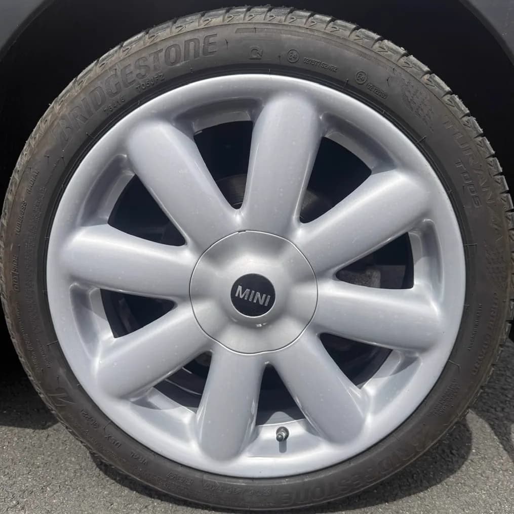 Mini alloy wheel after refurbishment